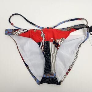 Swiminista Bikini Bottom in Fun Scarf Print Size Small NWT